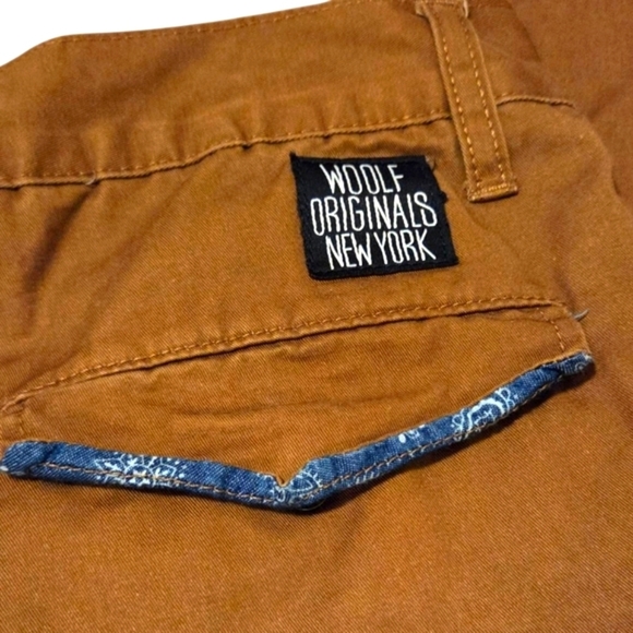 WON Woolf Originals New York Cargo Pants Men's 31 Streetwear Canvas Khaki Tan - Picture 3 of 8